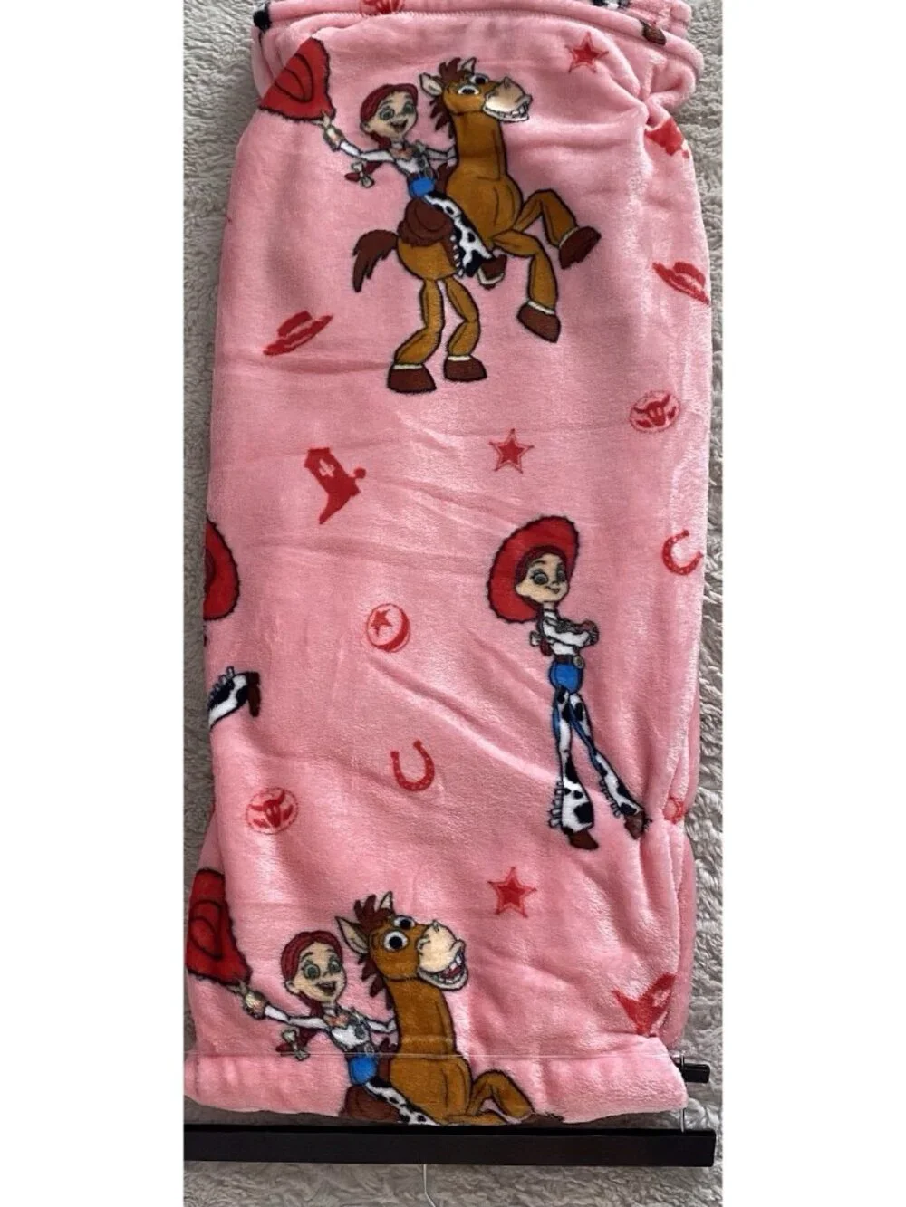Disney Pixar Toy Story 5 Jessie Bullseye Plush Throw Blanket Pink 50” X 70” NEW